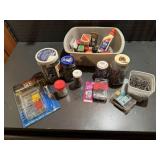 Assorted hardware, adhesives