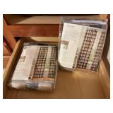 NEW plaid curtains, 2 pairs