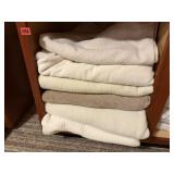 Neutral colored blankets (6)