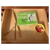 Music Bingo game, drumsticks