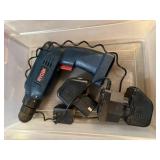 Ryobi 3/8" cordless drill, chargers