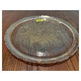 Autumn leaf amber platter