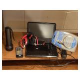 Onyx 9" portable DVD player, headphones,