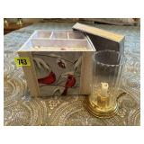 Cardinal storage box, candle