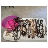 Boho, wooden, beaded costume jewelry