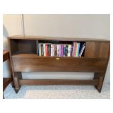 Full size headboard bookcase, books included