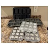 Muffin, mini muffin/tart, square bar baking pans