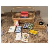 Basket of playing cards, game