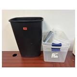 Office garbage can with totes