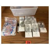 Number candles and party favors