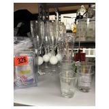 Golf theme bar cups, items