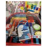 Kids backpack , straws, paint, more