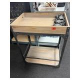 2 shelf cart with wheels