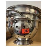 3 stainless steal strainers