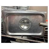 13 - Stainless steel lids. Various sizes