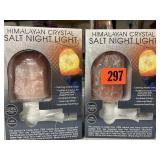 2 NEW salt night lights