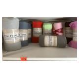 Various colors of fleece blankets