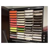 Extra large cubby/cabinet filled with colored