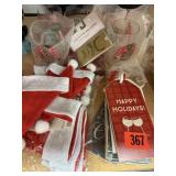 Holiday cups, tags and hats