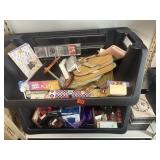 Large totes of NEW merchandise, sandals