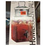 1.3 gallon beverage dispenser glass