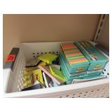 Basket of Post it notes