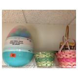 Baskets w/plastic Easter eggs