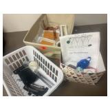 Misc lot with baskets supplies and ribbon!