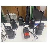 7 walkie talkies  with chargers as shown