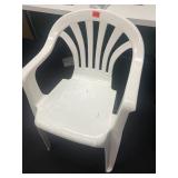 White plastic chair