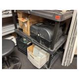 36 inch, black, plastic shelving system, 3 tier
