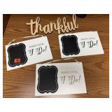 "I Do" hanging signs