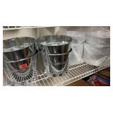 8 metal buckets