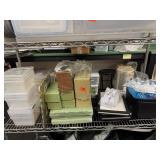 Items on shelf only, fake flower supplies totes