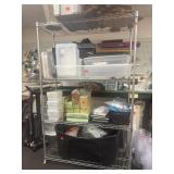 Large Metal shelf on wheel. Shelf only!