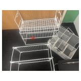 Wire shelves and basket