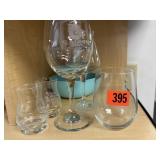 Various cocktail glasses with bowl