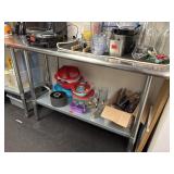 48 x 24 stainless steel table only, 2 tier. Table