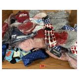 Hats, socks, misc. clothing items NEW