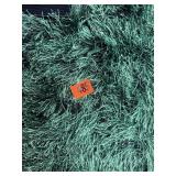 Large green shaggy rug approx. 10 x 9 very nice