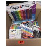 Box of various Sharpie markers