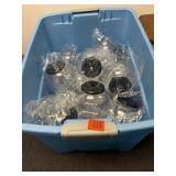 Tote of plastic beverage bowls