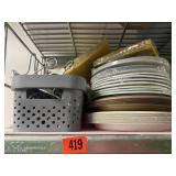 Paper plates, napkins, glassware, more
