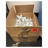 Box of clear bottles w/lids