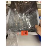 Plastic tote of cups