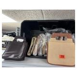 Leather/wicker bags with handles