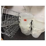 Buckets and wire crates