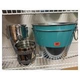 Metal buckets and pails