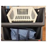 Large plastic bins with cooler bag