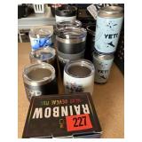 Cups, mugs, Yeti, storage cans etc